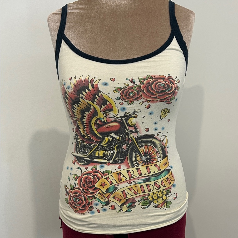 2010 Harley-Davidson Biker Moto Babe Tank Top ,Ed Hardy Style |Size